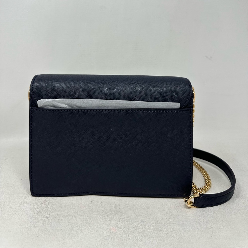 Tory Burch Leather Emerson Shoulder Bag, OS - Navy - Picture 3 of 13